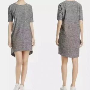Eileen Fisher Active T-Shirt Dress High Low Hem in Grey Melange Women’s XXS